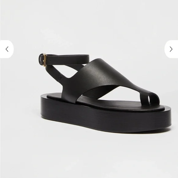 Max Mar leather platform sandals マックスマーラ Max Mara Leather Sandals With Platform 6 cm women - Glamood